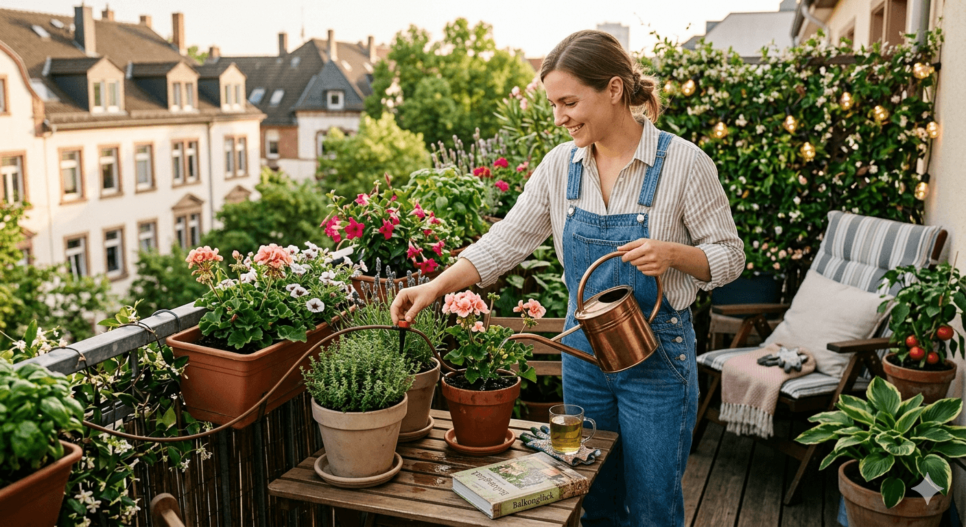 Balkon Bewässerung: Pflanzen richtig gießen