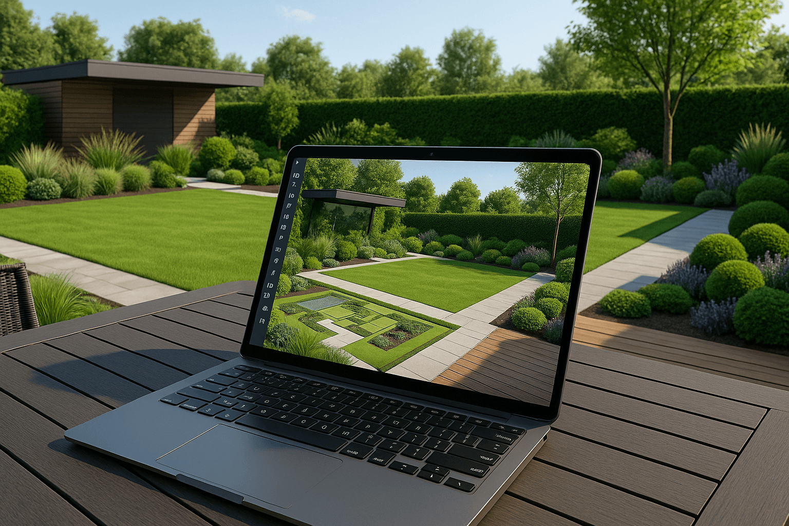 Digitale Beetplanung am Tablet