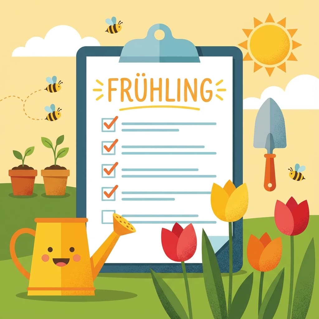 Frühling Gartenarbeit Checkliste Übersicht