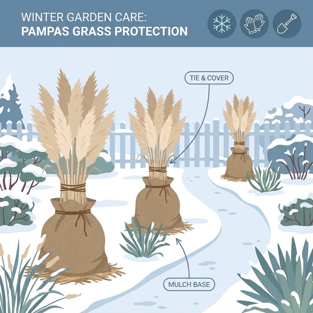 Pampasgras winterfest machen (Nicht schneiden!)