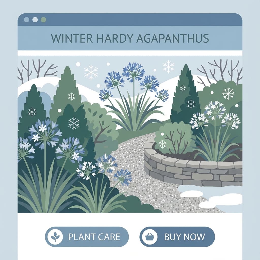 Winterharte Agapanthus Illustration im Garten