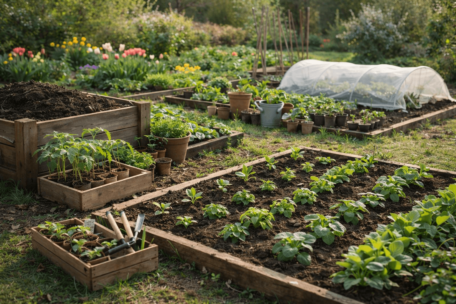Garten im April – Aussaat und Pflanzung